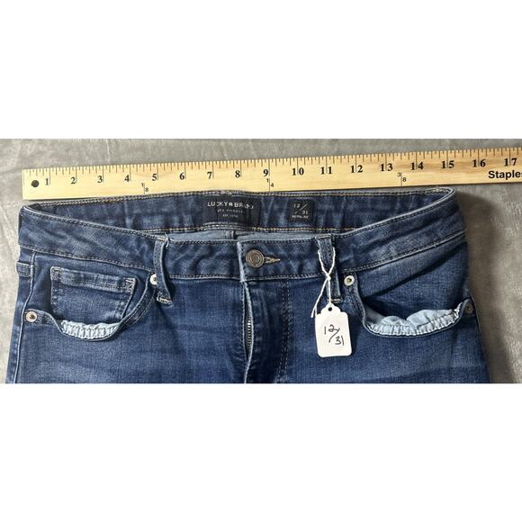 Lucky Brand Lolita Low Rise Boot Womens Blue Jeans 12/31 - Picture 2 of 10